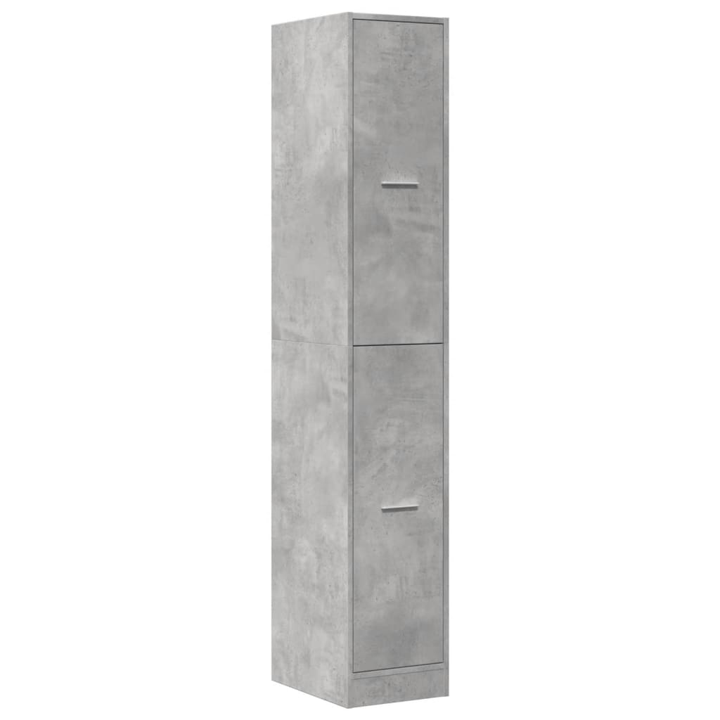 Armadietto da Farmacia Grigio Cemento 30x41x174,5 cm Truciolato