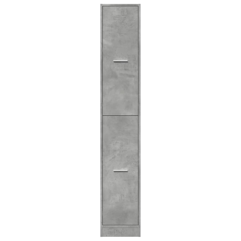Armadietto da Farmacia Grigio Cemento 30x41x174,5 cm Truciolato