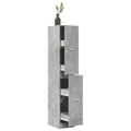 Armadietto da Farmacia Grigio Cemento 30x41x174,5 cm Truciolato