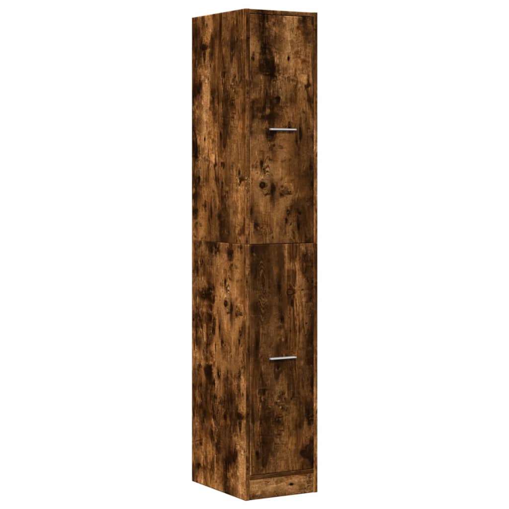 Armadietto da Farmacia Rovere Fumo 30x41x174,5 cm in Truciolato