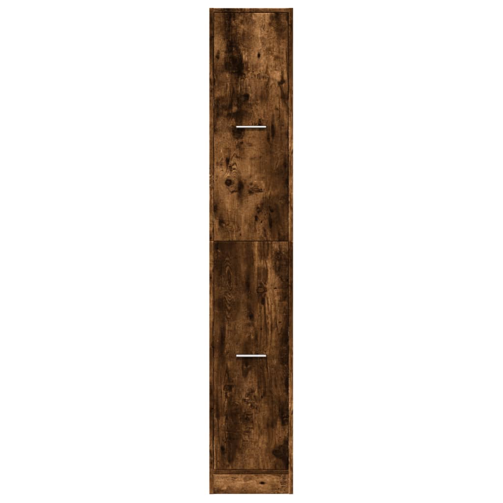 Armadietto da Farmacia Rovere Fumo 30x41x174,5 cm in Truciolato