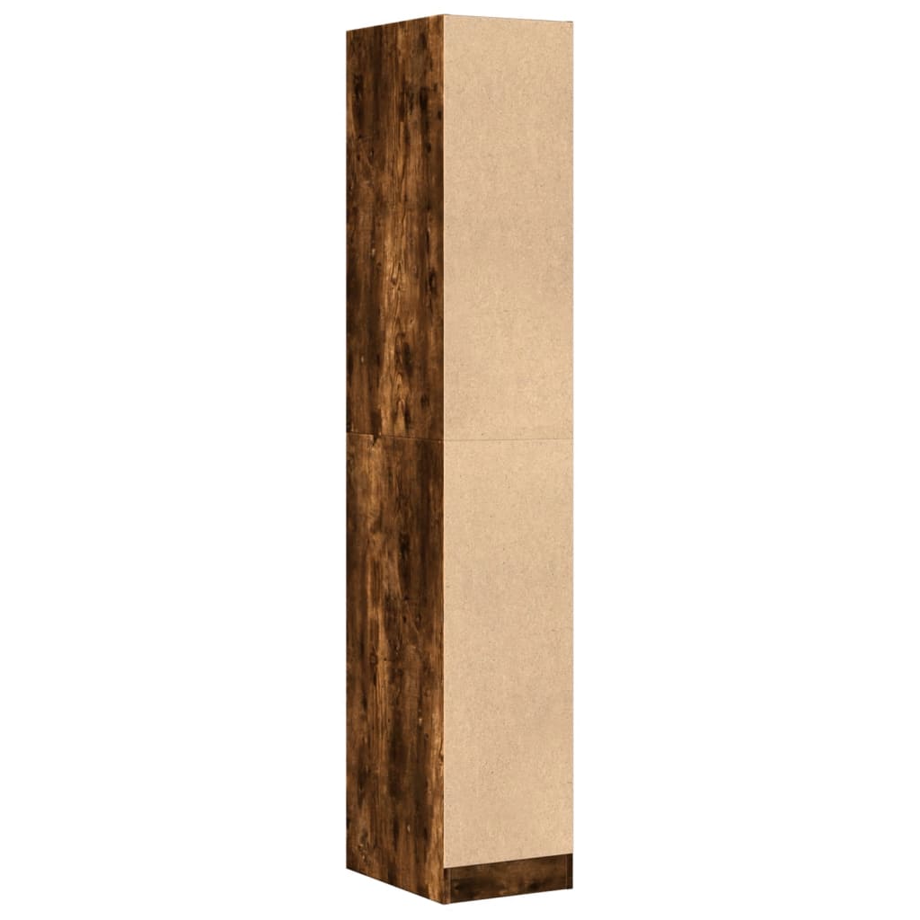 Armadietto da Farmacia Rovere Fumo 30x41x174,5 cm in Truciolato
