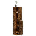 Armadietto da Farmacia Rovere Fumo 30x41x174,5 cm in Truciolato