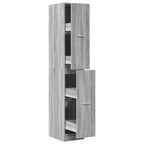 Armadietto da Farmacia Grigio Sonoma 30x41x174,5 cm Truciolato