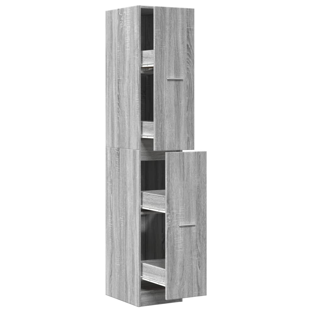 Armadietto da Farmacia Grigio Sonoma 30x41x174,5 cm Truciolato