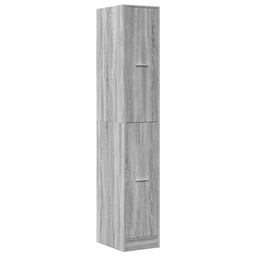 Armadietto da Farmacia Grigio Sonoma 30x41x174,5 cm Truciolato