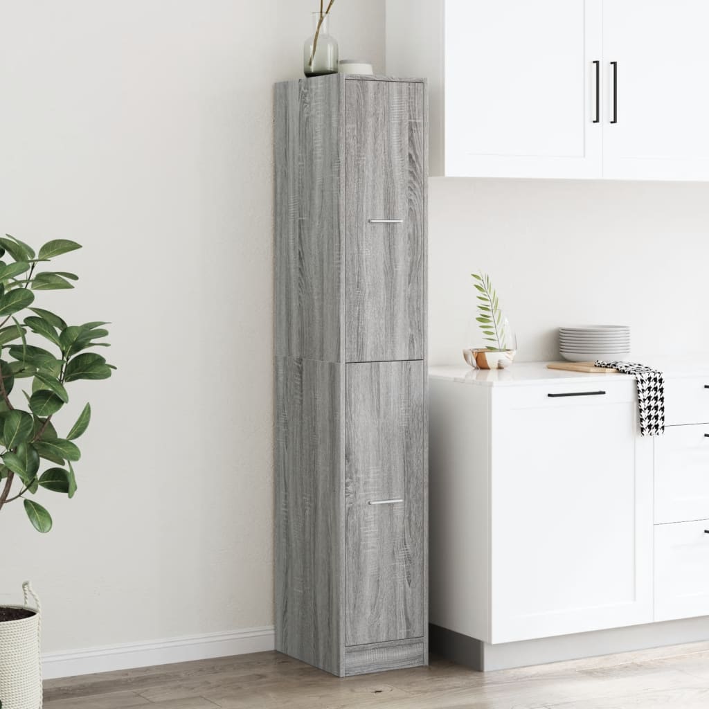 Armadietto da Farmacia Grigio Sonoma 30x41x174,5 cm Truciolato