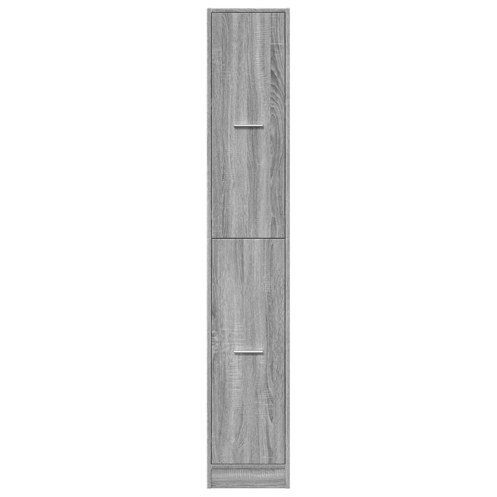 Armadietto da Farmacia Grigio Sonoma 30x41x174,5 cm Truciolato