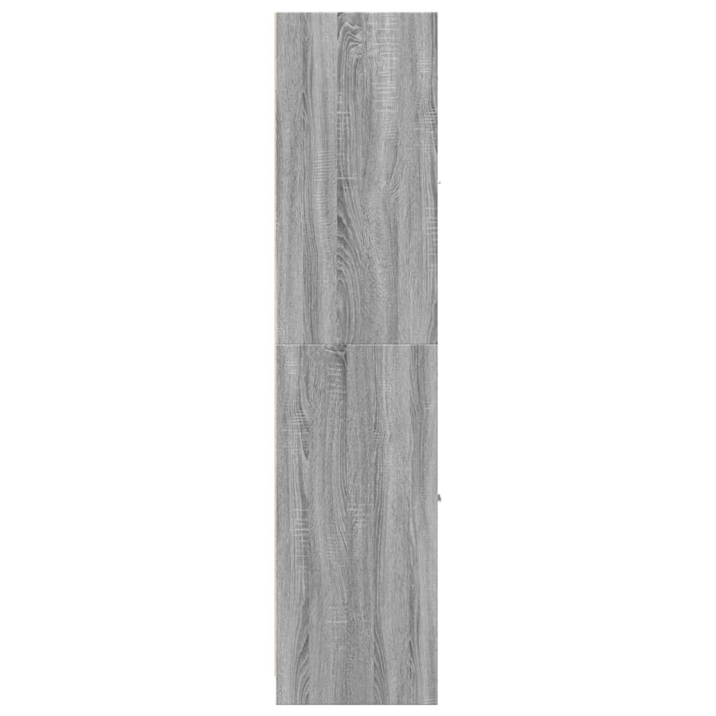 Armadietto da Farmacia Grigio Sonoma 30x41x174,5 cm Truciolato
