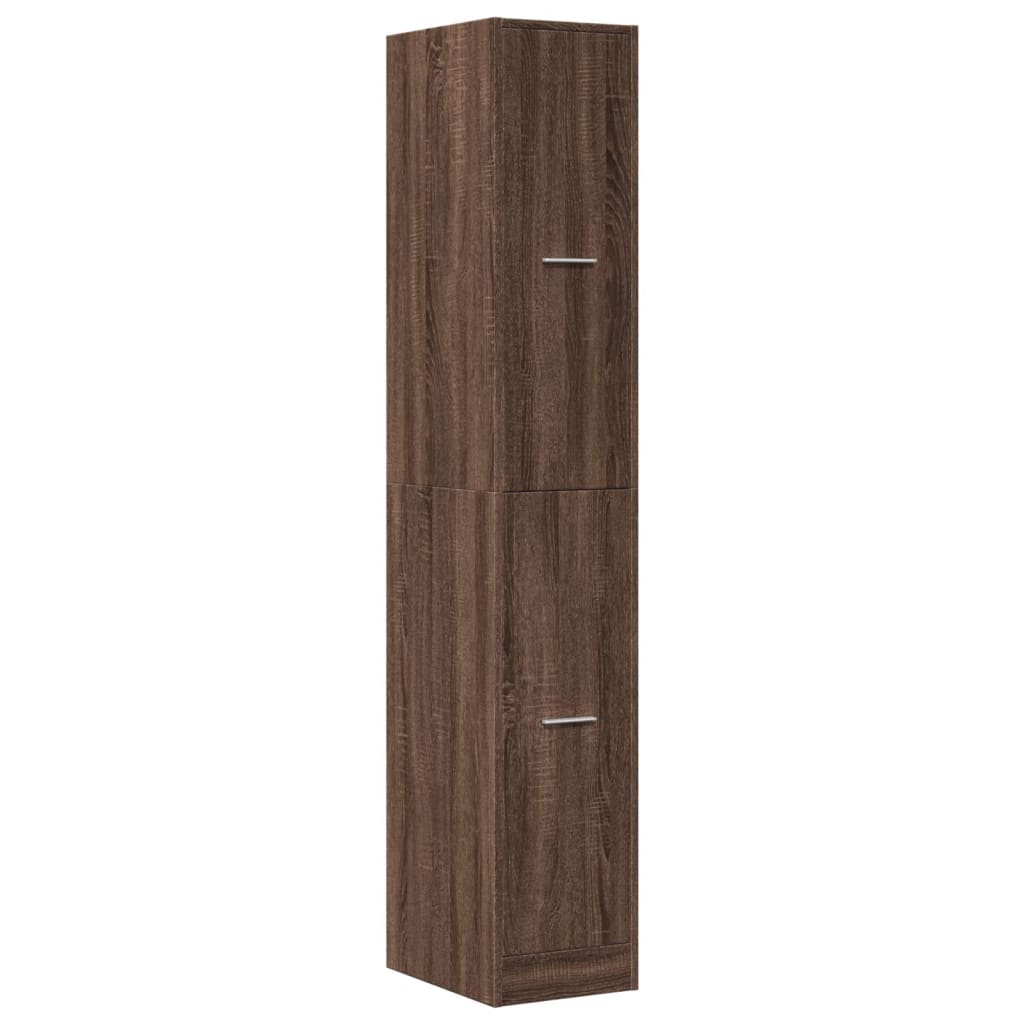 Armadietto da Farmacia Rovere Marrone 30x41x174,5 cm Truciolato
