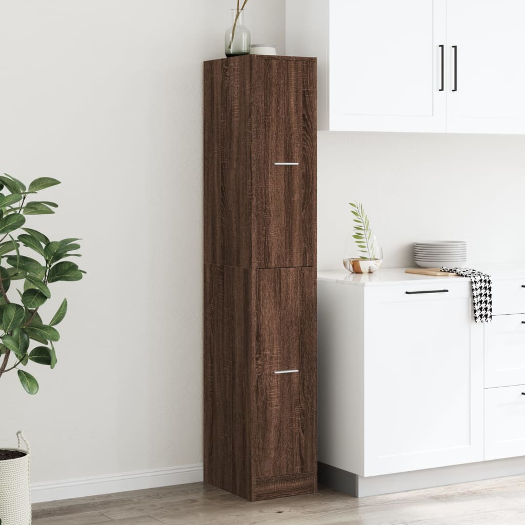 Armadietto da Farmacia Rovere Marrone 30x41x174,5 cm Truciolato