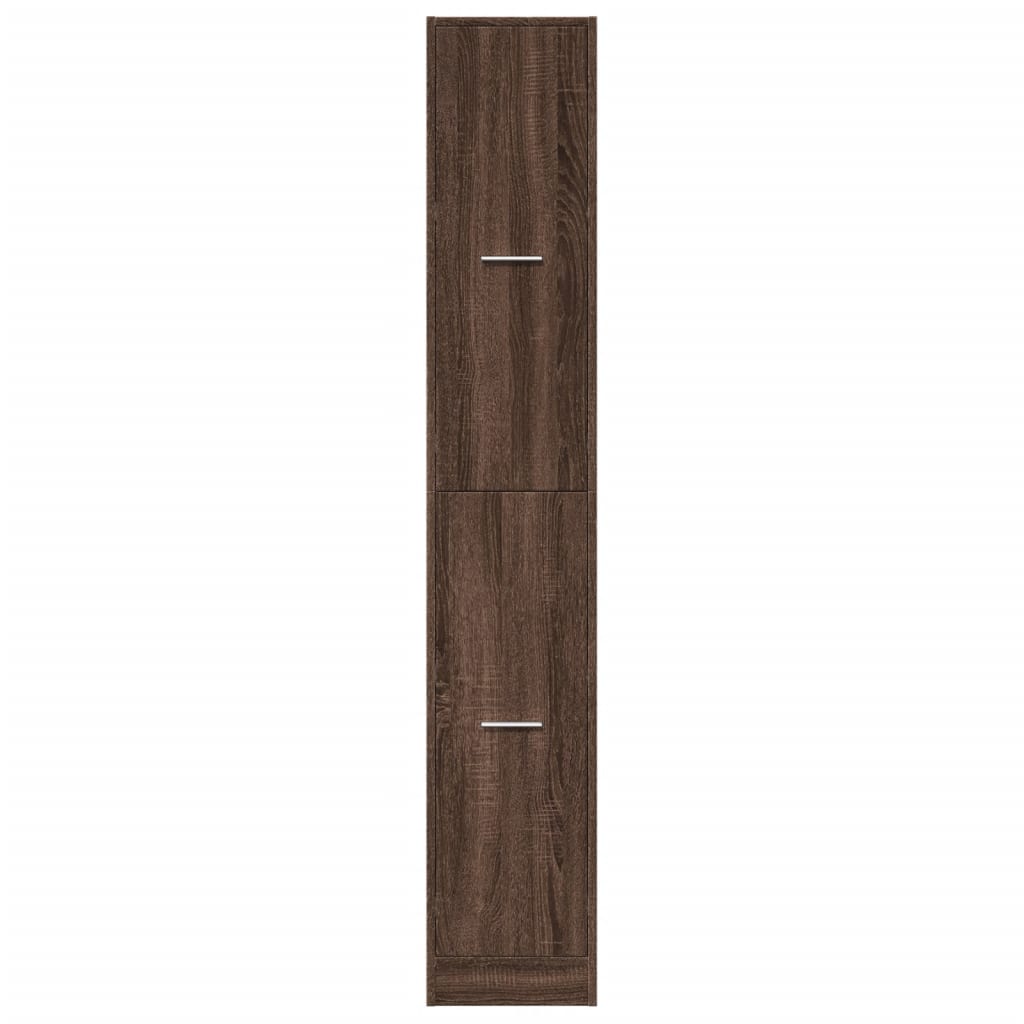 Armadietto da Farmacia Rovere Marrone 30x41x174,5 cm Truciolato