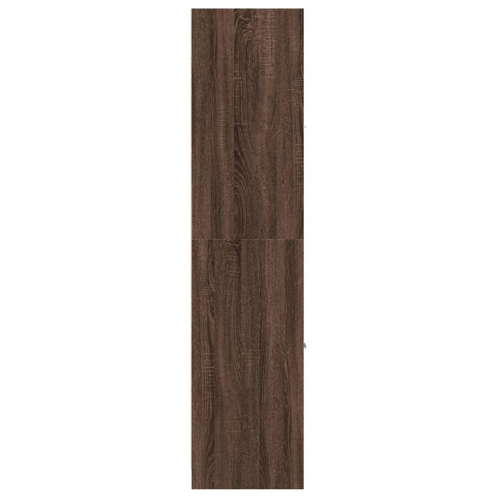 Armadietto da Farmacia Rovere Marrone 30x41x174,5 cm Truciolato