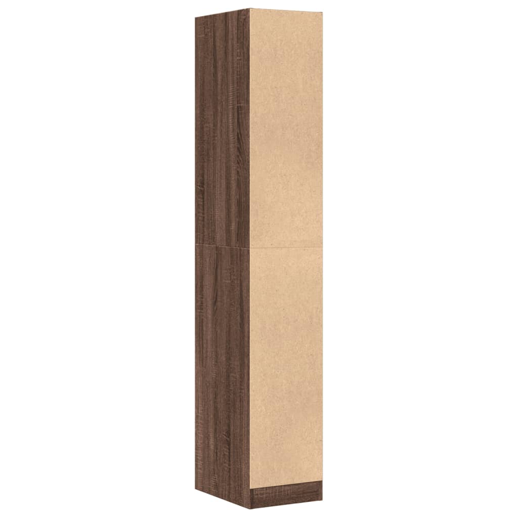 Armadietto da Farmacia Rovere Marrone 30x41x174,5 cm Truciolato