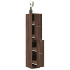 Armadietto da Farmacia Rovere Marrone 30x41x174,5 cm Truciolato
