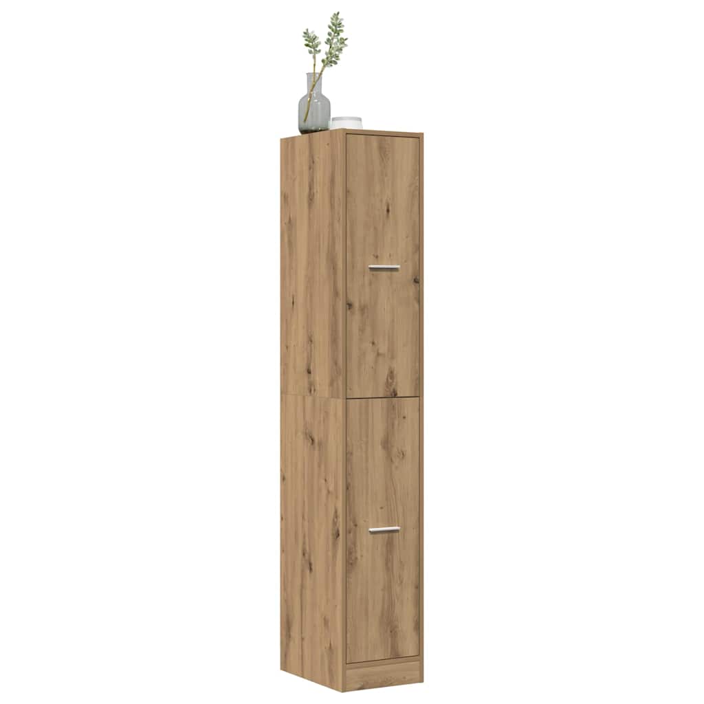 Armadietto da Farmacia Rovere 30x41x174,5 cm in Truciolato