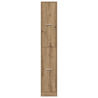 Armadietto da Farmacia Rovere 30x41x174,5 cm in Truciolato
