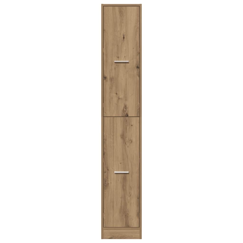 Armadietto da Farmacia Rovere 30x41x174,5 cm in Truciolato