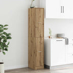 Armadietto da Farmacia Rovere 30x41x174,5 cm in Truciolato