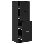 Armadietto da Farmacia Nero 40x41x144,5 cm in Truciolato