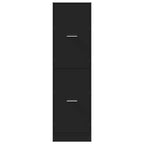 Armadietto da Farmacia Nero 40x41x144,5 cm in Truciolato