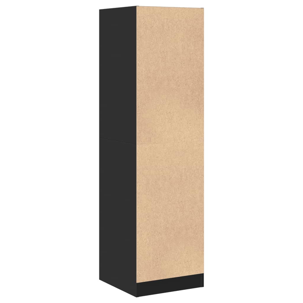 Armadietto da Farmacia Nero 40x41x144,5 cm in Truciolato