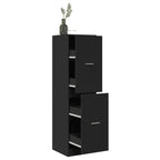 Armadietto da Farmacia Nero 40x41x144,5 cm in Truciolato