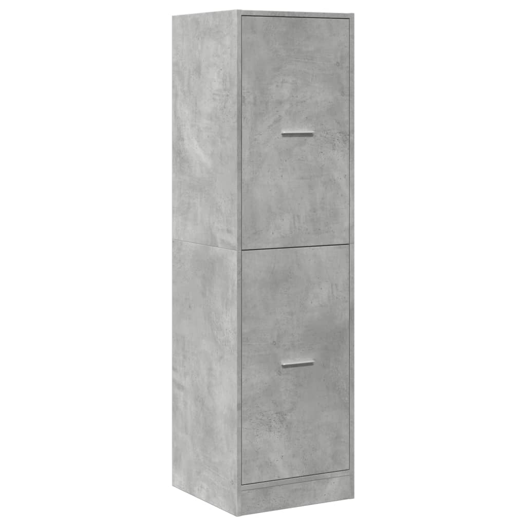 Armadietto da Farmacia Grigio Cemento 40x41x144,5 cm Truciolato