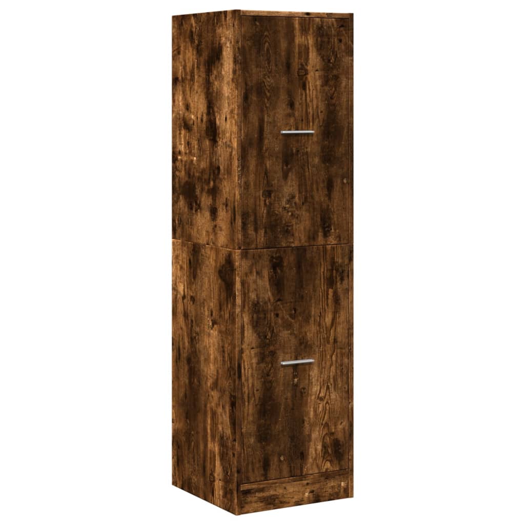 Armadietto da Farmacia Rovere Fumo 40x41x144,5 cm in Truciolato