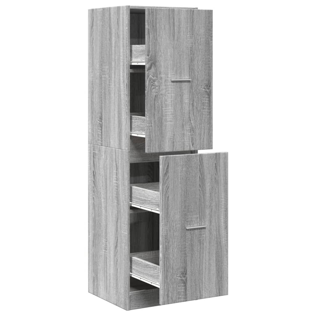 Armadietto da Farmacia Grigio Sonoma 40x41x144,5 cm Truciolato