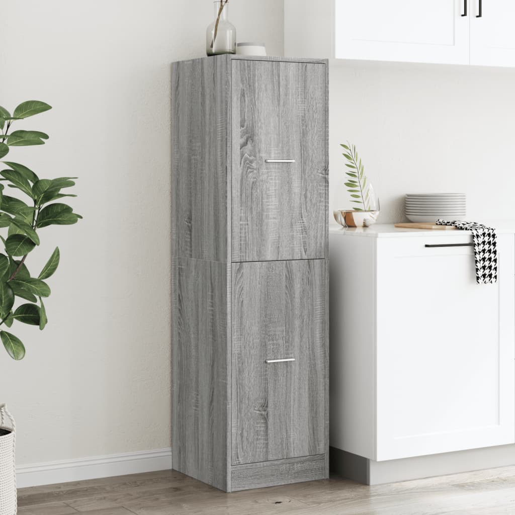 Armadietto da Farmacia Grigio Sonoma 40x41x144,5 cm Truciolato