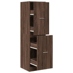 Armadietto da Farmacia Rovere Marrone 40x41x144,5 cm Truciolato