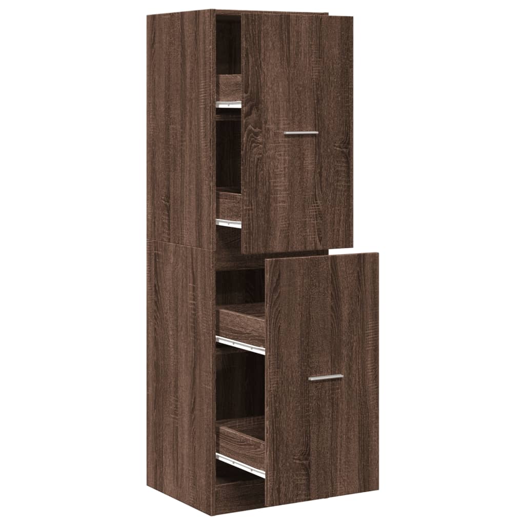 Armadietto da Farmacia Rovere Marrone 40x41x144,5 cm Truciolato