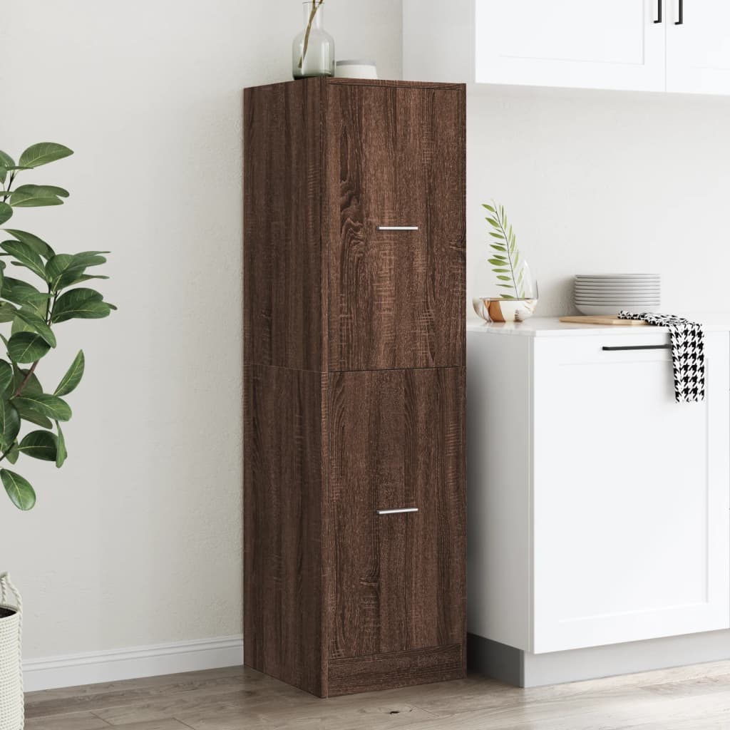 Armadietto da Farmacia Rovere Marrone 40x41x144,5 cm Truciolato