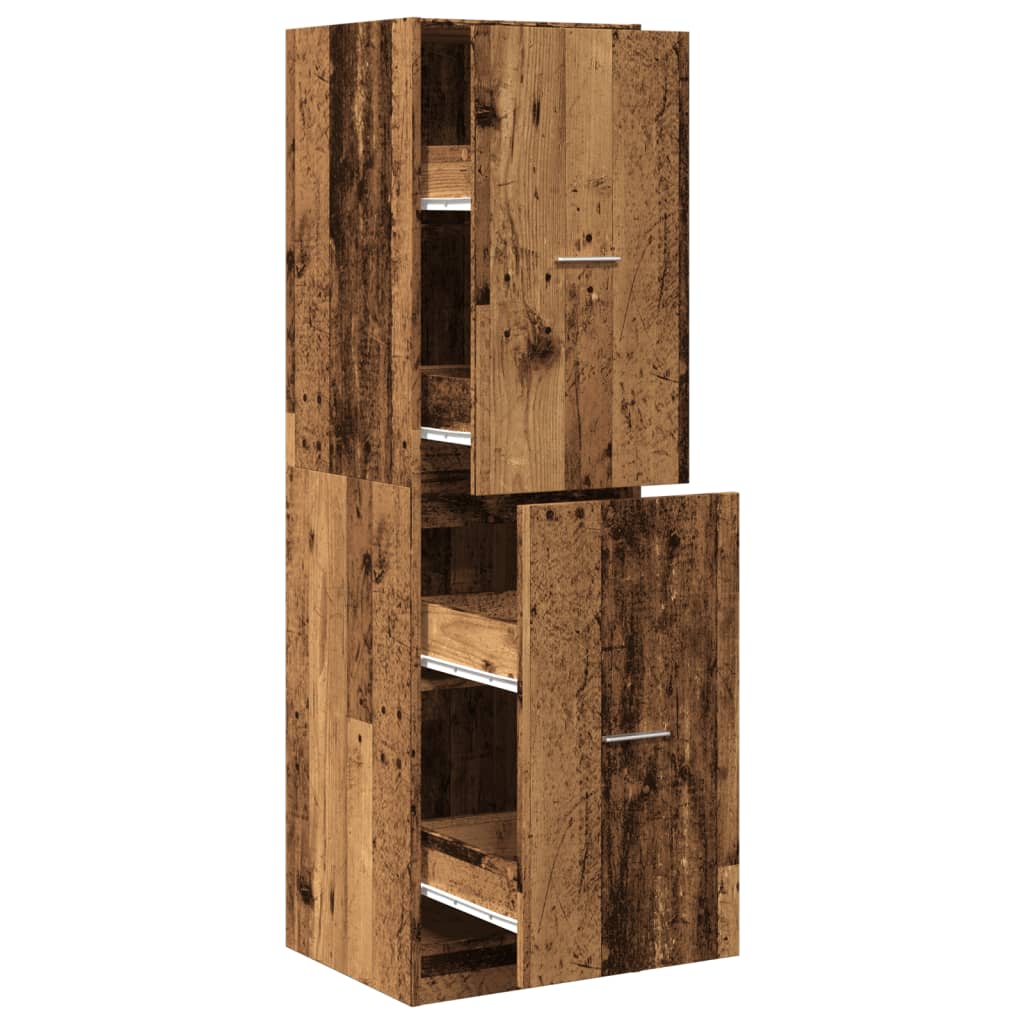 Armadietto da Farmacia Legno Vecchio 40x41x144,5 cm Truciolato