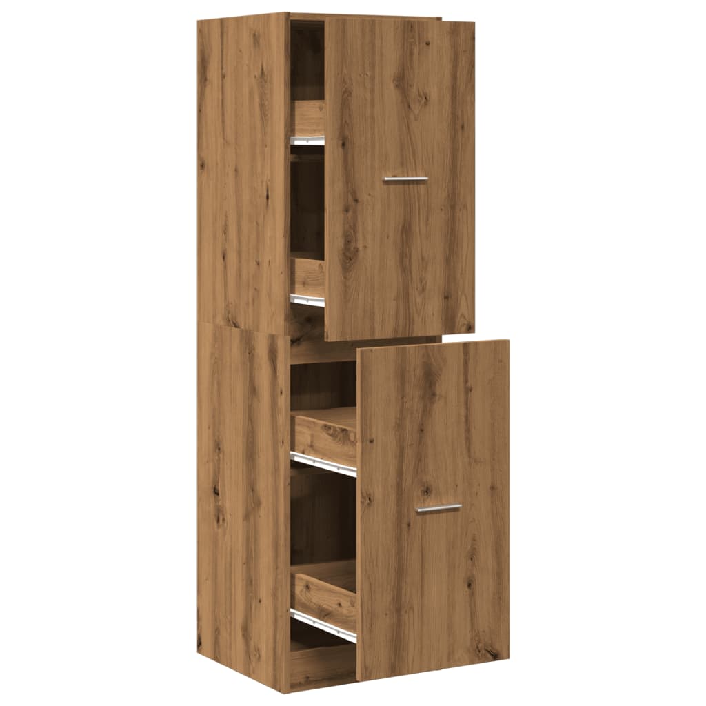Armadietto da Farmacia Rovere 40x41x144,5 cm in Truciolato