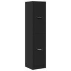 Armadietto da Farmacia Nero 40x41x174,5 cm in Truciolato