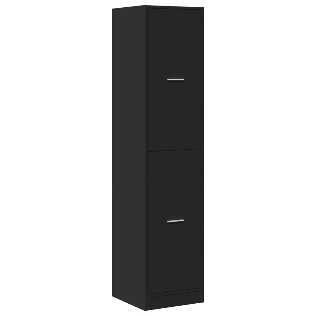 Armadietto da Farmacia Nero 40x41x174,5 cm in Truciolato