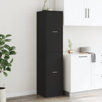 Armadietto da Farmacia Nero 40x41x174,5 cm in Truciolato