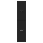 Armadietto da Farmacia Nero 40x41x174,5 cm in Truciolato