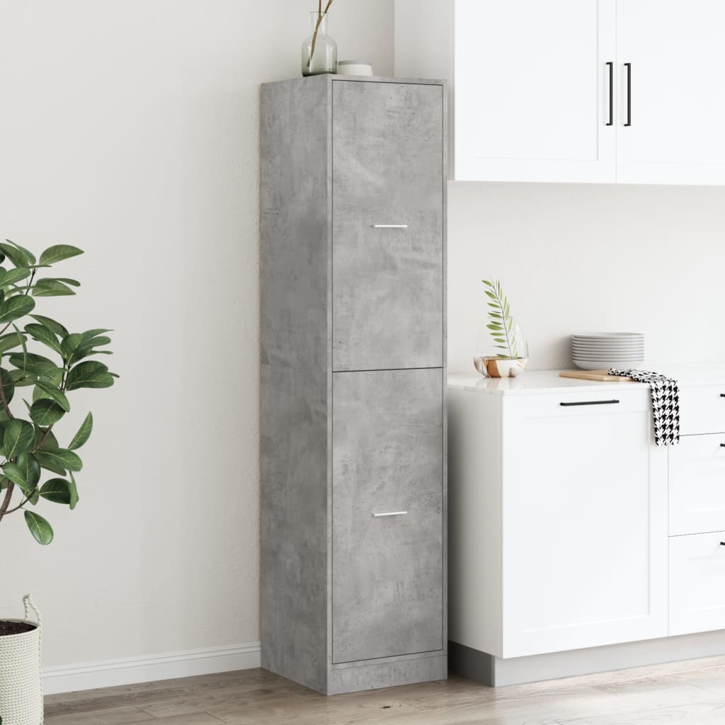 Armadietto da Farmacia Grigio Cemento 40x41x174,5 cm Truciolato