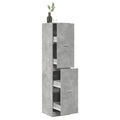 Armadietto da Farmacia Grigio Cemento 40x41x174,5 cm Truciolato