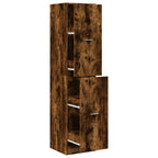 Armadietto da Farmacia Rovere Fumo 40x41x174,5 cm in Truciolato