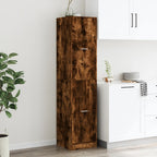 Armadietto da Farmacia Rovere Fumo 40x41x174,5 cm in Truciolato