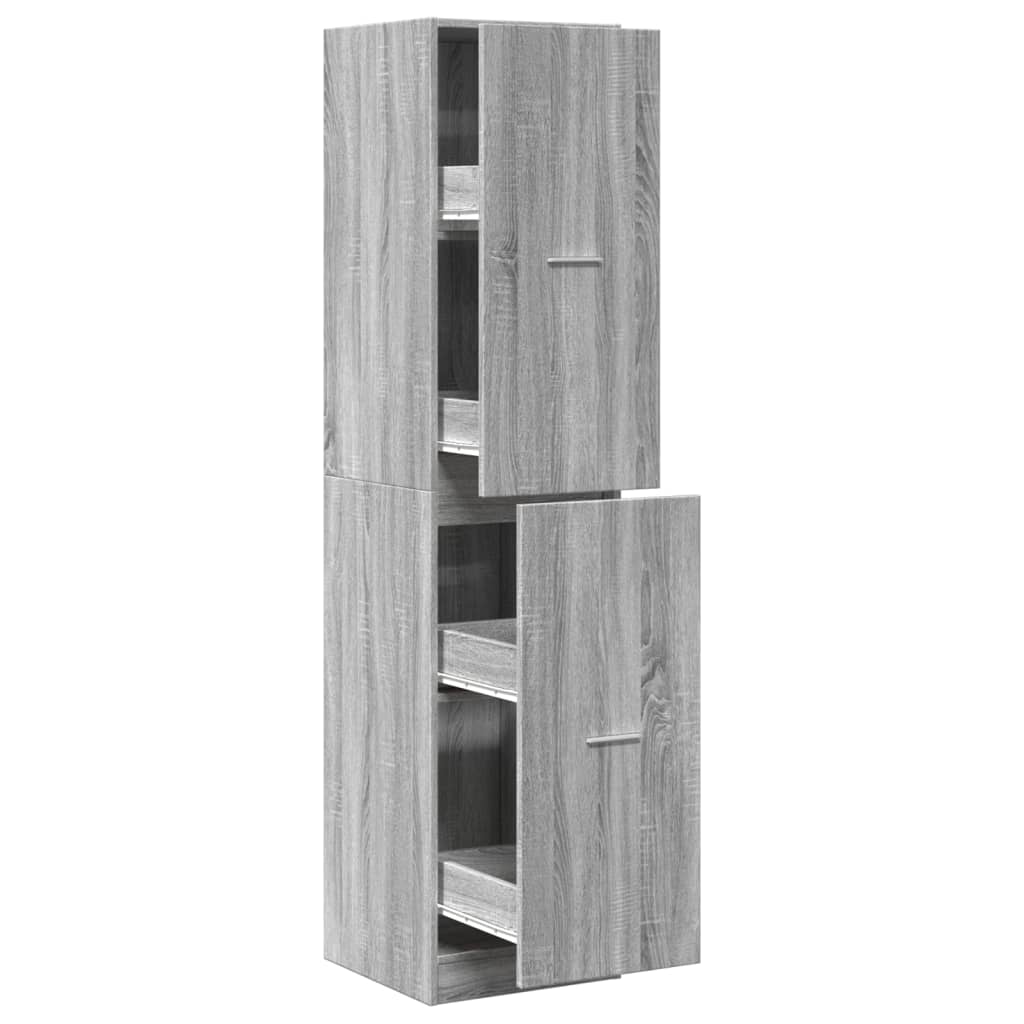 Armadietto da Farmacia Grigio Sonoma 40x41x174,5 cm Truciolato