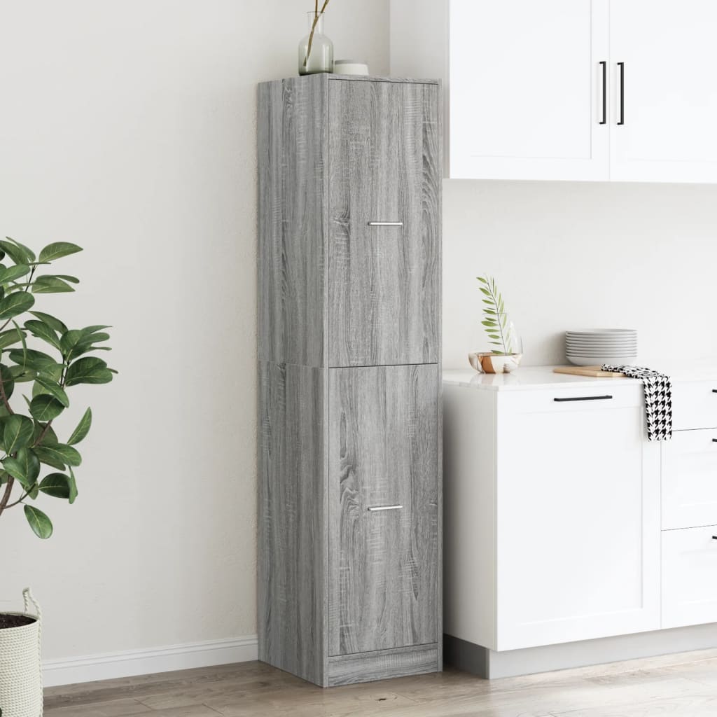 Armadietto da Farmacia Grigio Sonoma 40x41x174,5 cm Truciolato