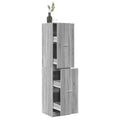 Armadietto da Farmacia Grigio Sonoma 40x41x174,5 cm Truciolato