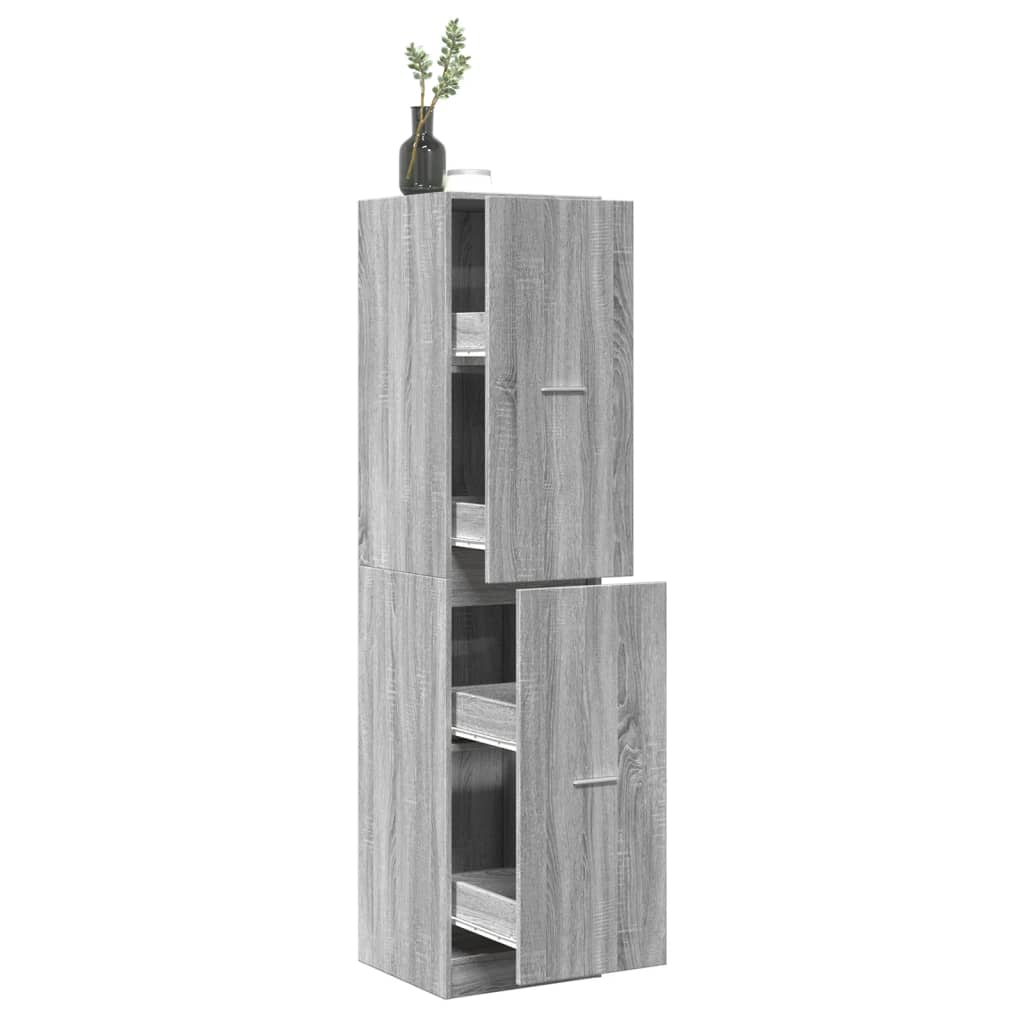Armadietto da Farmacia Grigio Sonoma 40x41x174,5 cm Truciolato