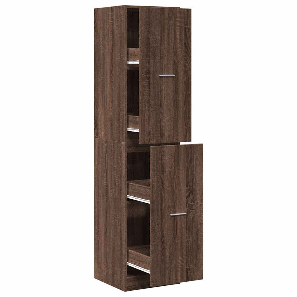 Armadietto da Farmacia Rovere Marrone 40x41x174,5 cm Truciolato
