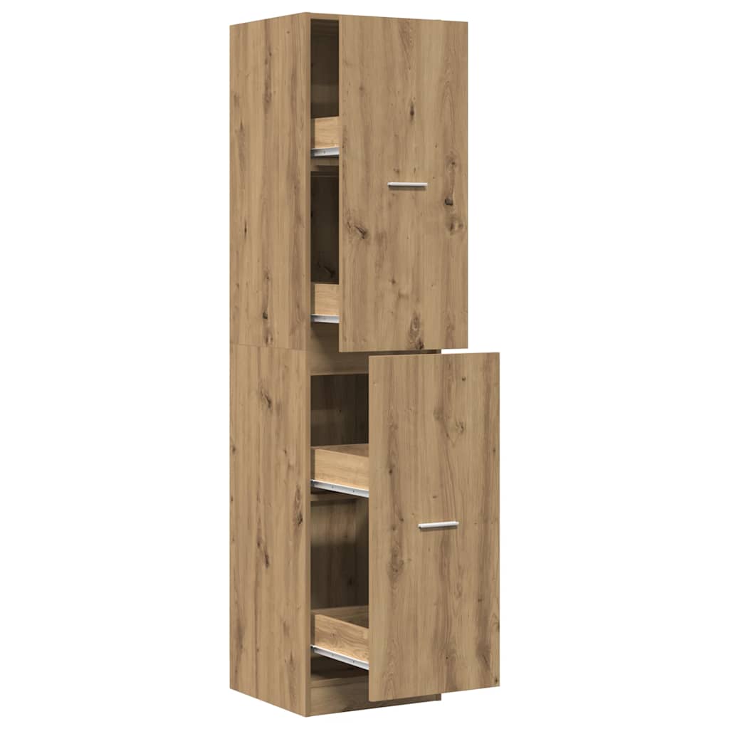 Armadietto da Farmacia Rovere 40x41x174,5 cm in Truciolato